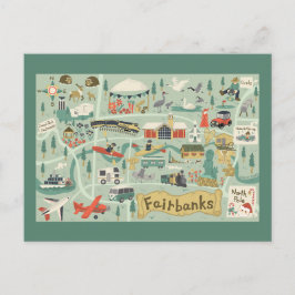Postal Mapa de Fairbanks