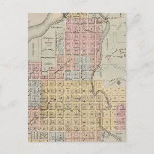 Postal Mapa de Faribault, condado de Rice, Minnesota