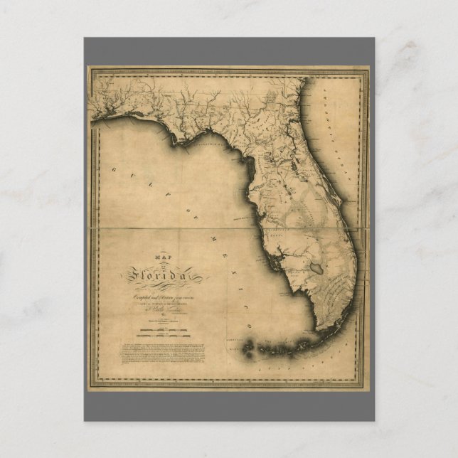 Postal Mapa de Florida de 1823 (Anverso)