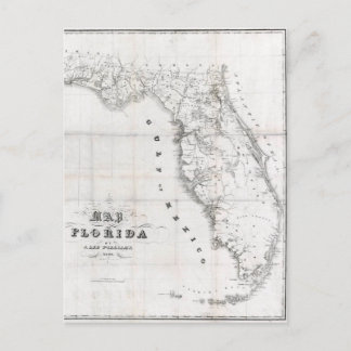 Postal Mapa de Florida de 1837