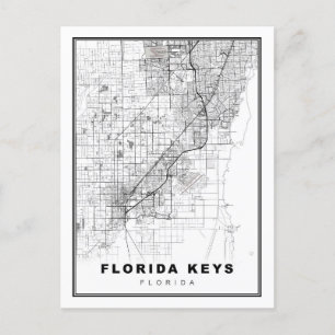 Postal Mapa de Florida Keys