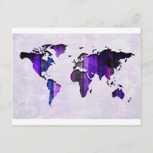 Postal Mapa de franjas borrosas