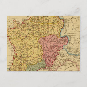 Postal Mapa de Gaul