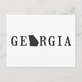 Postal Mapa de Georgia Carta con forma de palabra de esta
