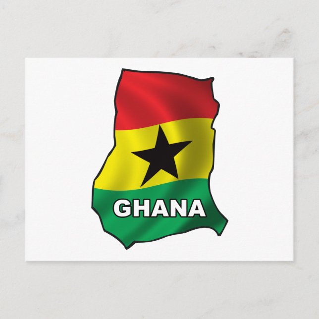 Postal Mapa De Ghana (Anverso)