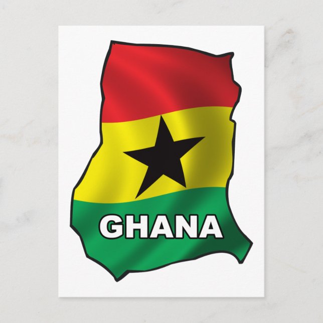 Postal Mapa De Ghana (Anverso)
