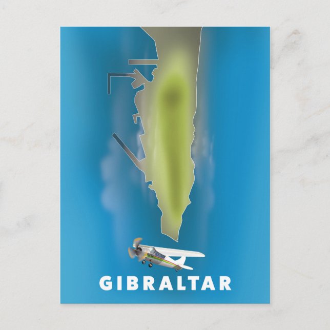 Postal Mapa de Gibraltar (Anverso)