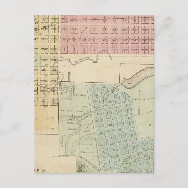 Postal Mapa de Glencoe, Mapa de Henderson, Minnesota (Anverso)