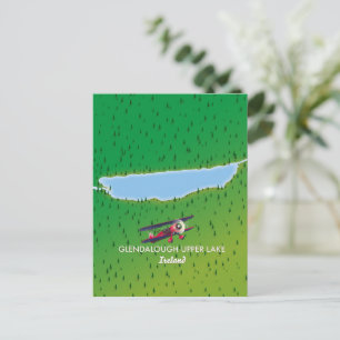 Postal Mapa de Glendalough Upper Lake Ireland