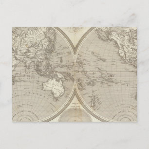 Postal Mapa de Globe