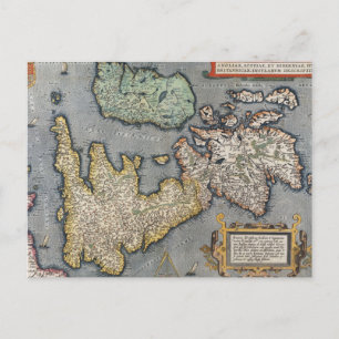 Postal Mapa de Gran Bretaña 1587