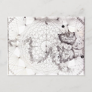 Postal Mapa de Gran Bretaña, Francia y España, 1473