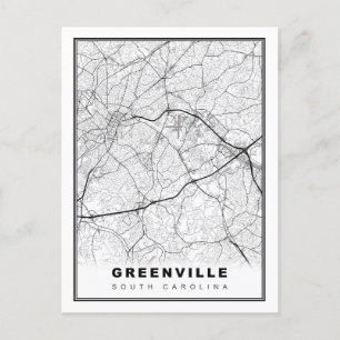 Postal Mapa de Greenville