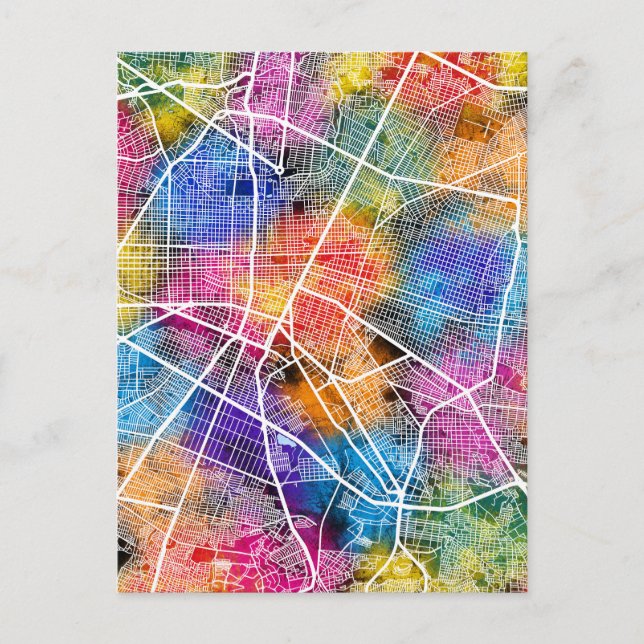 Postal Mapa de Guadalajara México (Anverso)