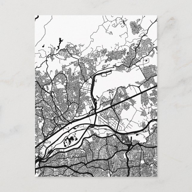 Postal Mapa de Guarulhos Brasil (Anverso)