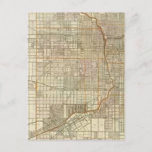 Postal Mapa de guía de Blanchard en Chicago