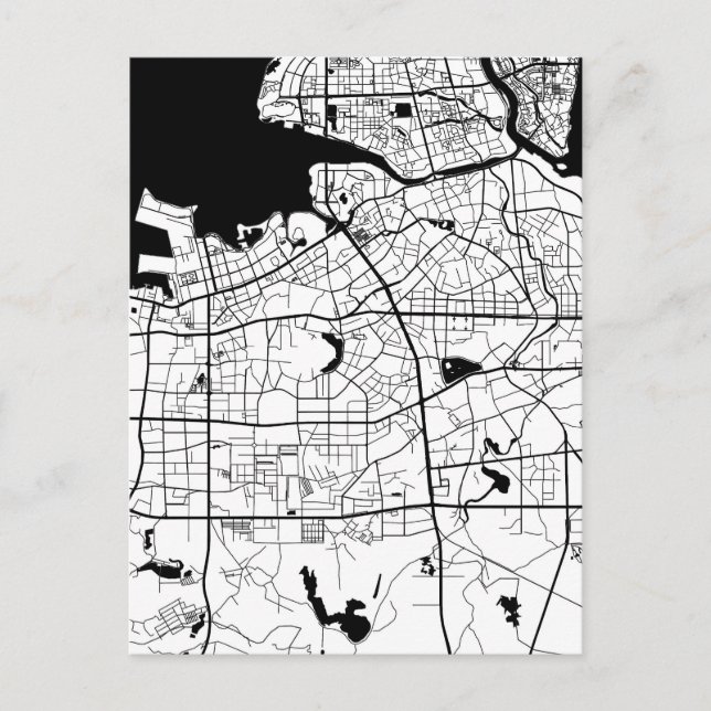 Postal Mapa de Haikou China (Anverso)