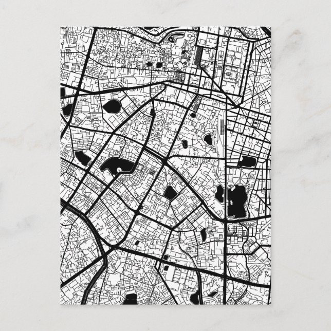 Postal Mapa de Hanoi Vietnam (Anverso)
