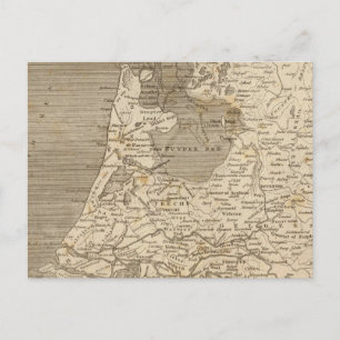 Postal Mapa de Holland por Arrowsmith