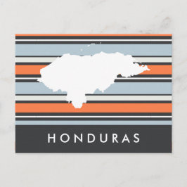 Postal Mapa de Honduras: Rayas modernas