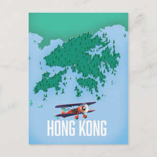 Postal Mapa de Hong Kong