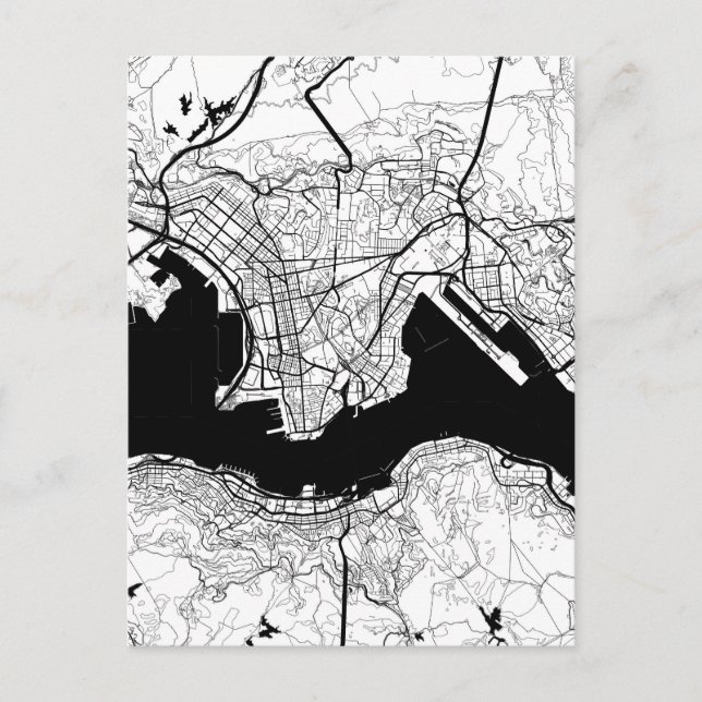 Postal Mapa de Hong Kong China (Anverso)