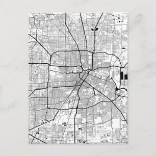 Postal Mapa de Houston Texas