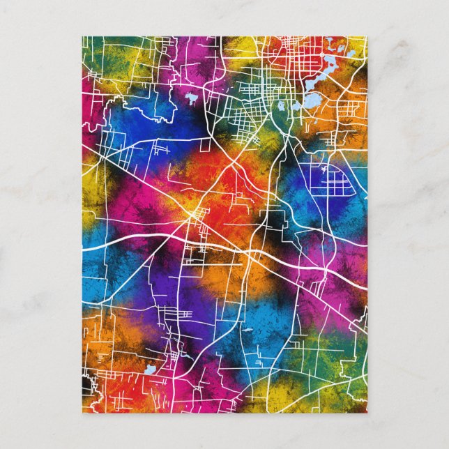 Postal Mapa de Huaibei China (Anverso)