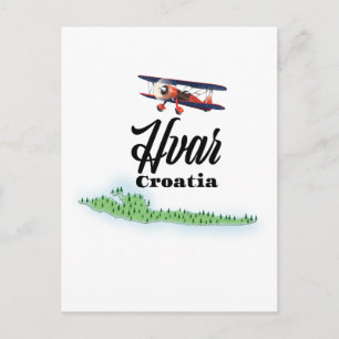 Postal Mapa de Hvar Croacia