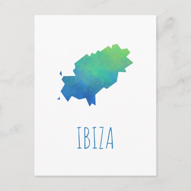 Postal Mapa de Ibiza (Anverso)