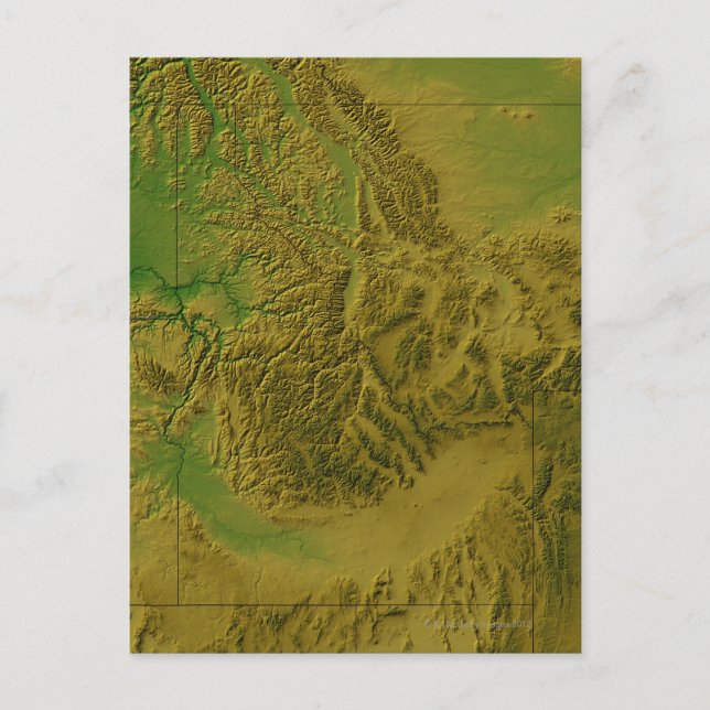 Postal Mapa de Idaho (Anverso)