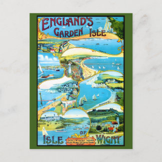 Postal Mapa de imágenes de la Isla de Wight