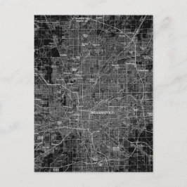 Postal Mapa de Indianápolis Vintage