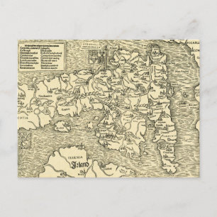 Postal Mapa de Inglaterra en Geographia Universalis de Pt