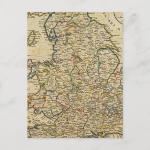 Postal Mapa de Inglaterra y Gales