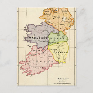 Postal Mapa de Irlanda