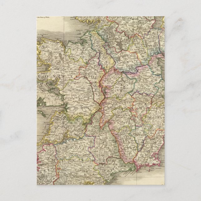 Postal Mapa de Irlanda (Anverso)
