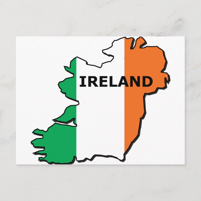Postal Mapa de Irlanda (Anverso)