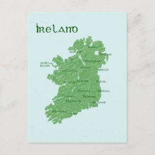 Postal Mapa de Irlanda