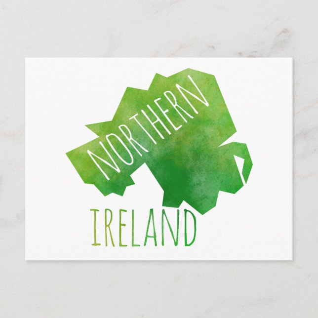Postal Mapa de Irlanda del Norte (Anverso)