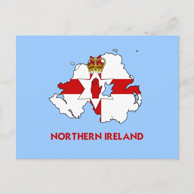 POSTAL MAPA DE IRLANDA DEL NORTE (Anverso)
