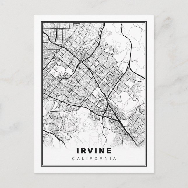 Postal Mapa de Irvine (Anverso)