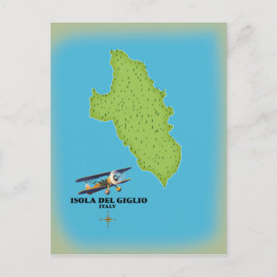 Postal Mapa de Isola del Giglio Italia