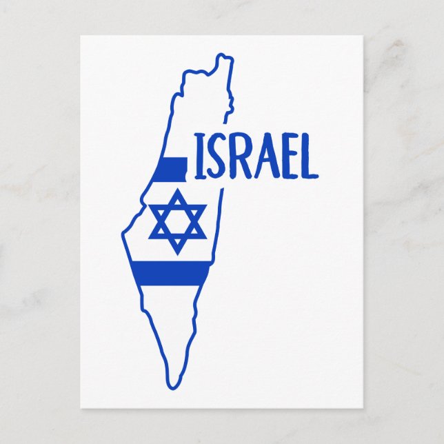 Postal Mapa de Israel (Anverso)