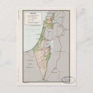 Postal Mapa de Israel (1967)