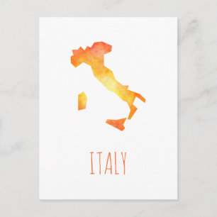 Postal Mapa de Italia