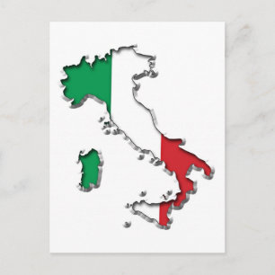 Postal Mapa de Italia