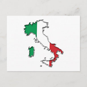 Postal Mapa de Italia