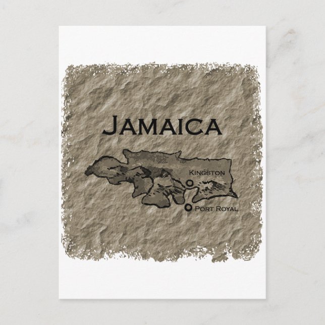 Postal Mapa de Jamaica (añada) (Anverso)