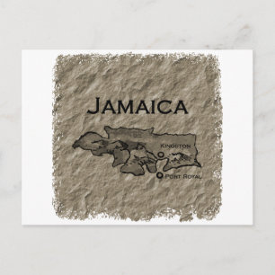 Postal Mapa de Jamaica (añada)